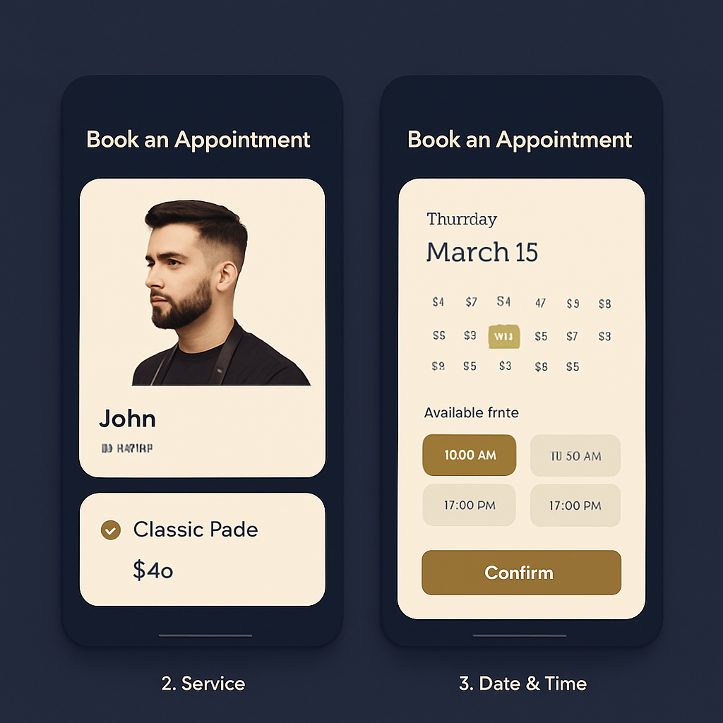 Fade Booking Flow